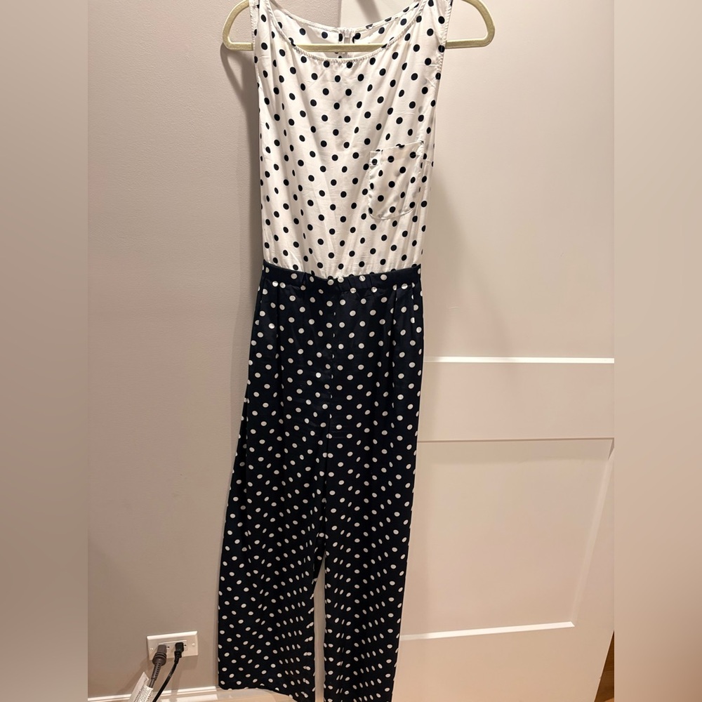 WHIT Black and White Polka Dot Jumpsuit